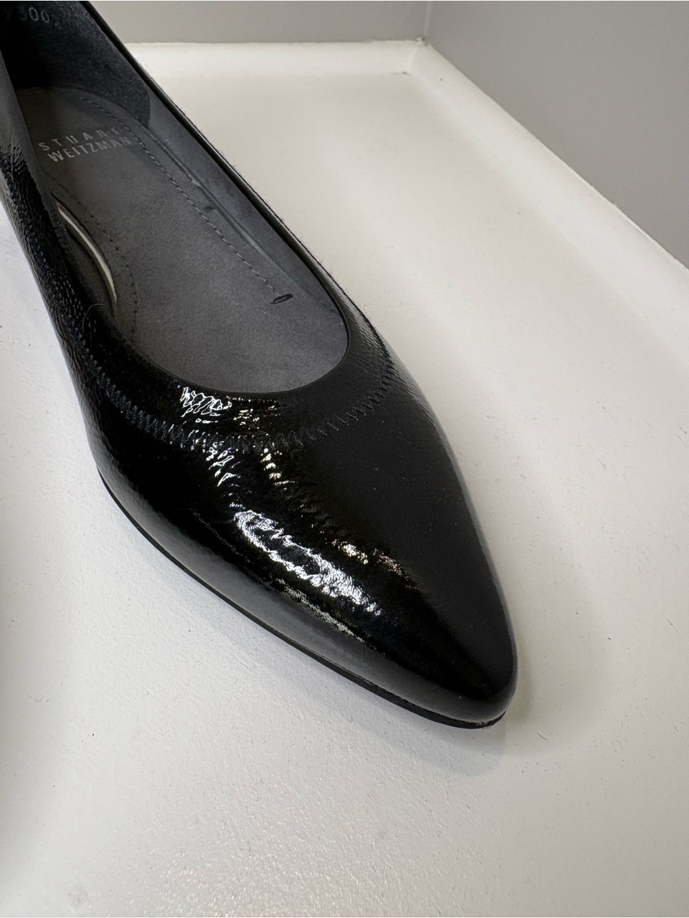 Stuart Weitzman Patent Leather Kitten Block Heel Pumps KL 93002 - Picture 4 of 11